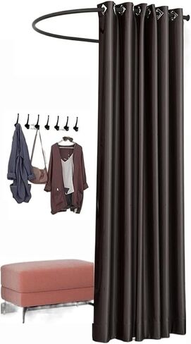 U-Shaped Portable Fitting Room, Privacy Protection Changing Room & Locker Divider for Clothing Stores Dressing Room(C,95 * 100cm) in Saudi Arabia