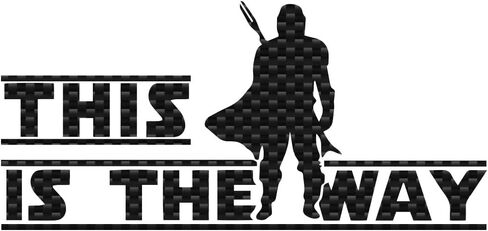 This is The Way Bounty Hunter Sticker Vinyl Decal Notebook Car Laptop 5.5" x 2.5" (Carbon Fiber) in Kuwait
