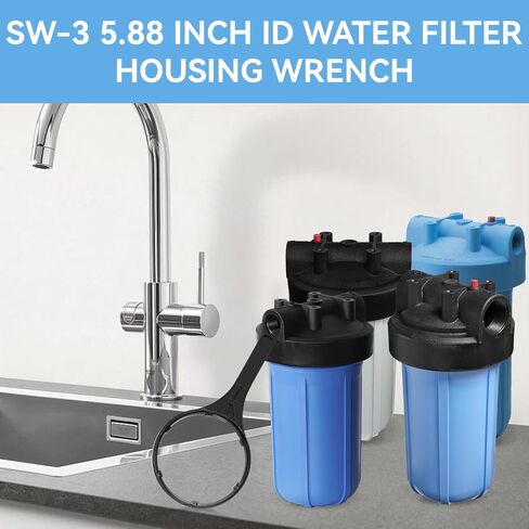 مفتاح ربط فلتر المياه SW-3 5.88 بوصة متوافق مع Culligan Pentek HD-950 لأجهزة Ace 49561 لـ Ametek Kleen-Plus HD-10-R50 BBS للسباك الأمريكي W15-PR/152016، W10-PR/152014 in Kuwait
