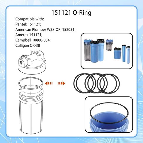 151121 OR-38 O-Ring Gasket Seal for Pentek Water Filter Housings & Slim Line Housings Replacement OR-38 WS03X10001 10800-034(6/Pack) in Saudi Arabia