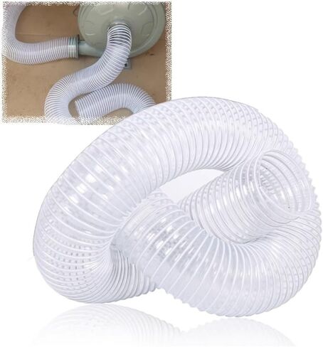 Clear Dust Collection Hose Flexible PVC Vacuum Pipe 2in 3in 4in 5in Transparent Wood Shop Dust Duting Fume Debris Vacuum Collector Hose(5m/16.4ft,60mm-2 2/5") in Kuwait