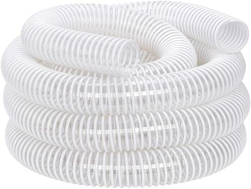 Clear Dust Collection Hose Flexible PVC Vacuum Pipe 2in 3in 4in 5in Transparent Wood Shop Dust Duting Fume Debris Vacuum Collector Hose(5m/16.4ft,60mm-2 2/5") in Kuwait