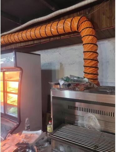 خرطوم مجرى PVC مرن لأنظمة العادم مقاس 8-36 بوصة بحبل قابل للتعديل (L3mxID450mm) in Kuwait
