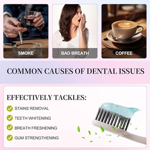 2pcs Niacinamide Whitening Toothpaste, Niacinamide Toothpaste Whitening， Fresh Breath，Improves Gum Health， Fluoride-Free Formula is Suitable for Sensitive Teeth (3.8oz) in Kuwait