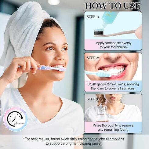 2pcs Niacinamide Whitening Toothpaste, Niacinamide Toothpaste Whitening， Fresh Breath，Improves Gum Health， Fluoride-Free Formula is Suitable for Sensitive Teeth (3.8oz) in Kuwait