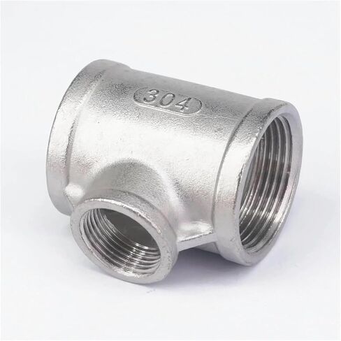 3/4" BSP To 1-1/4" BSP Female Thread 304 Stainless Reducing Tee 3 Way Connector Pipe Fitting water oil air in Saudi Arabia