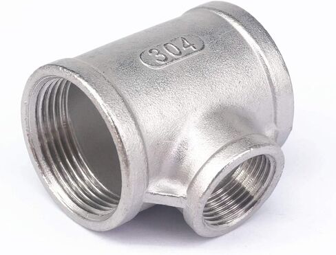 3/4" BSP To 1-1/4" BSP Female Thread 304 Stainless Reducing Tee 3 Way Connector Pipe Fitting water oil air in Saudi Arabia