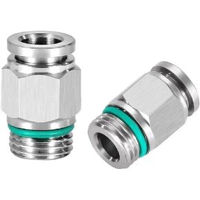 10PCS 304 Stainless Steel Tracheal Quick Coupling Plug Pneumatic G Thread Straight-Through PC-G Connector(Pc4-g02,10 PCS) in Saudi Arabia