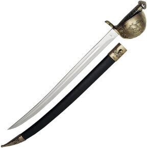 SZCO Supplies 29.5" Pirate Cutlass Sword - Real Swords for Adults with Stainless Steel Blade, Brass Hand Guard and Hardshell Scabbard for LARP and Collectors in Saudi Arabia