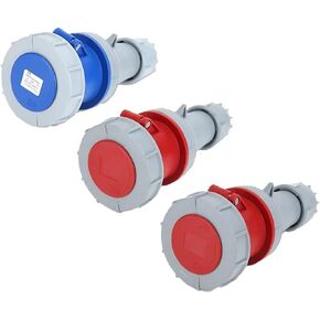 Industrial Plug and Socket 3P/4P/5Pin Electrical Connector 63A 125A IP67waterproof Wall Mounted Male Female 220V 380V(Connector,125A-5P) in Saudi Arabia