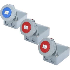 63A 125A IP67 220V 380V Industrial Male Female Plug and Socket 3P/4P/5P Electrical ConnectorWall Mounted(Mounted,125A-5P) in Saudi Arabia