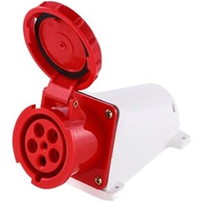 Waterproof Industrial Plug3 Pole 4 5 Pin dustproof Socket IP67 Male and Female 63a 125a Mounted 380V 415V(5P63A Wall Mounted) in Saudi Arabia