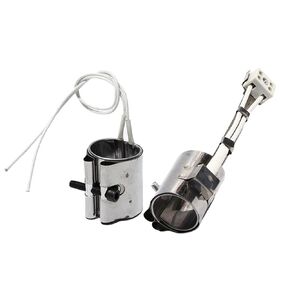 1pcs Heating Element Ceramic Plug/High Temperature Line Band Heater 460W/490W/520W Height 75/80/85mm Inner Dia.65mm 300℃-400℃(Silver,110V_460W 65X75MM(IDXH)) in Saudi Arabia