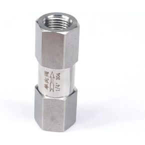 1/4" BSP Female 304 Stainless Steel One Way Check Valve Non-return In Line Valve 3-60 bar in Saudi Arabia