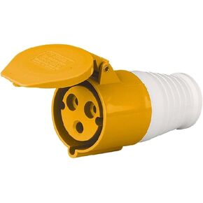 1pc New Waterproof Industrial Plug and Socket Concealed Surface-Mounted Connector 3-pin 16A-4h Aviation Explosion-Proof Male and Female Yellow 110V(3 Pin 16a Surface Mounted) in Kuwait
