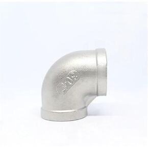1/8 "1/4" 3/8 "1/2" 3/4 "1" 1-1/4 "1-1/2" الكوع 90 درجة زاوية الفولاذ المقاوم للصدأ 304 أنثى تركيب الأنابيب الملولبة (1-1/2") in Kuwait