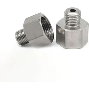 1/8 "1/4" 3/8 1/2 3/4 "أنثى إلى ذكر الموضوع 304 وصلة أنابيب الفولاذ المقاوم للصدأ موصل الضغط العالي (8") in Kuwait
