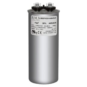 45 uF USA Run Capacitor CBB65, 45 MFD, 370-440V, Round Compatible Replacement for Mars 14248 Motor Run Capacitors 45 MFD 440V Round in Saudi Arabia