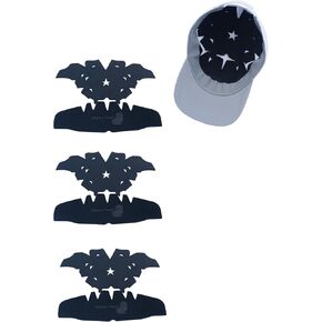 Shapers Image 3 Pcs Dome Crown Shaper Insert Combo for Baseball Cap Care, Washable Reusable Sports Liner (3 Count, Black, One Size) in Saudi Arabia