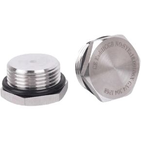 1pc 1/4" 3/8" 1/2" 3/4" 1" NPT Metric Male Thread 304 Stainless Steel Sealing Ring Hex Head End Cap Screw Pipe Fitting(NPT3I8) in Kuwait