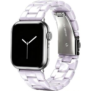 Resin Band Compatible with Apple Watch Band for Women 38mm 40mm 41mm 42mm 44mm 45mm 46mm 49mm Fashion Lightweight Strap for iWatch Series 11/10/9/8/7/6/5/4/SE/Ultra 3 2 Bracelet Wristband in Saudi Arabia