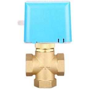 G 3/4" 1" Motorized Electric Brass Globe Valves 2 Wire AC220V Three Way Stop Shut-off Valve(1") in Kuwait