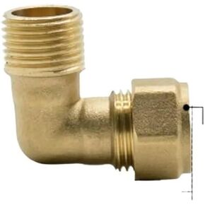 صالح النحاس أنبوب OD 15 مللي متر x 1/2 "BSPP ذكر النحاس ضغط الاتحاد الكوع 90 درجة تركيب موصل المياه الغاز النفط in Kuwait