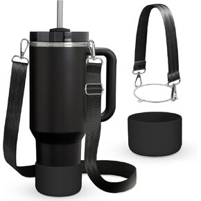 مجموعة إكسسوارات أكواب WUQID متوافقة مع Stanley H2.0 وProtour 30oz 40oz، تتضمن حذاء واقٍ، وحزام كتف وحزام مقبض، وحزام حمل الكتف للنساء والرجال in Kuwait