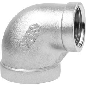 Avanty Stainless Steel 304 Cast Pipe Fitting Reducing 90 Degree Elbow 3/4" NPT Female x 3/8" NPT Female Adapter 1pc in Saudi Arabia