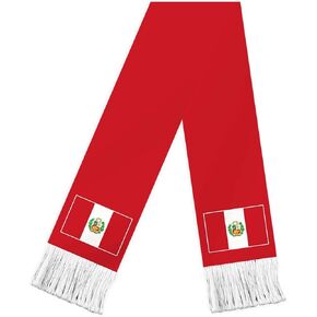Peru Flag Scarf,60inch Peruvian Banner Sports Fan Scarves,18×150cm Novel Souvenir For Team Game Party Parade in Saudi Arabia
