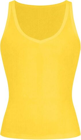 Beessbest Womens Summer Heart Neck Tank Tops Workout Ribbed Knit Tee Sleeveless Cropped Shirts Casual Slim Fit T Shirts in Kuwait