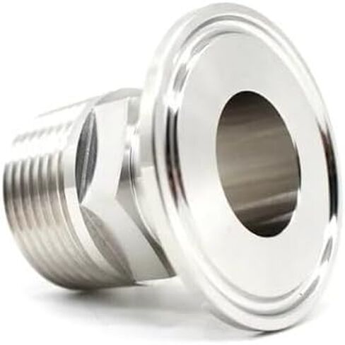 1/4 "3/8" 1/2 "3/4" 1 "-4" NPT ذكر × 0.5 "0.75" 1.5 "2" -4 "ثلاثي المشبك موصل وصلة أنابيب 304 316L الفولاذ المقاوم للصدأ (3l4-NPT-K64، SUS304) in Kuwait