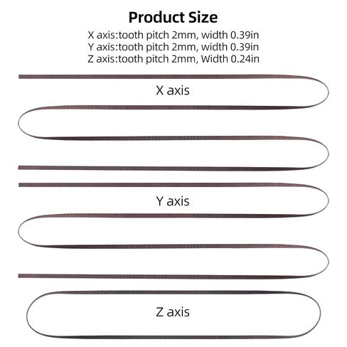 FYSETC Replacement of Timing Belt for Qidi X-Max3: X Y Z Axis Drive Belt Kit 2GT 2mm Teeth 6mm 10mm Width Strong Rubber Design for X Max3 3D Printer Parts in Saudi Arabia