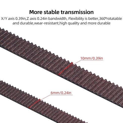 FYSETC Replacement of Timing Belt for Qidi X-Max3: X Y Z Axis Drive Belt Kit 2GT 2mm Teeth 6mm 10mm Width Strong Rubber Design for X Max3 3D Printer Parts in Saudi Arabia
