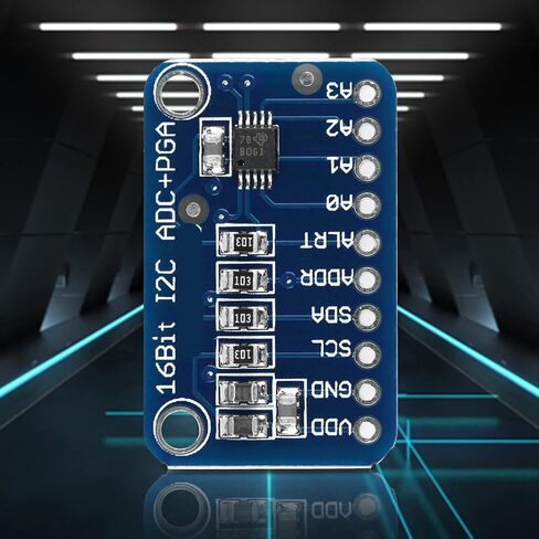 ADS1115 Analog to Digital Converter, 16 Bit 16 Byte 4 Channel I2C IIC Analog to Digital ADC PGA Converter Module (1 Pc) in Kuwait