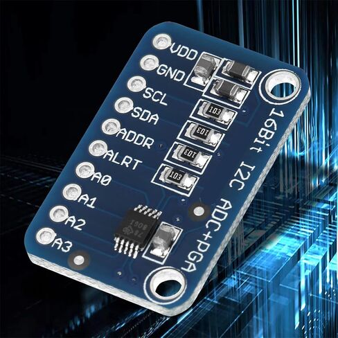 ADS1115 Analog to Digital Converter, 16 Bit 16 Byte 4 Channel I2C IIC Analog to Digital ADC PGA Converter Module (1 Pc) in Kuwait