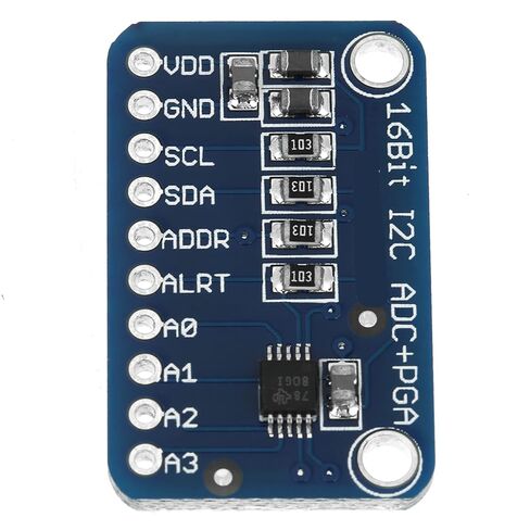 ADS1115 Analog to Digital Converter, 16 Bit 16 Byte 4 Channel I2C IIC Analog to Digital ADC PGA Converter Module (1 Pc) in Kuwait