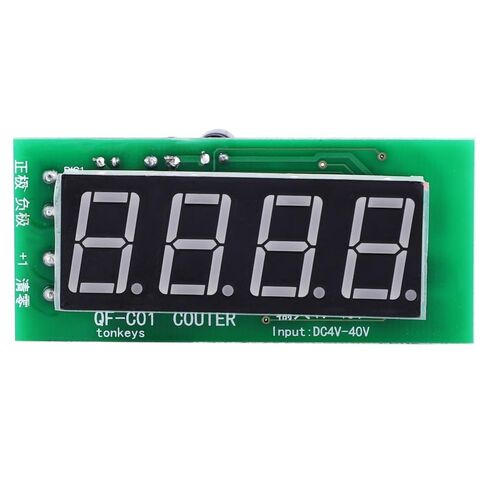 وحدة عداد رقمية مكونة من 4 أرقام QF-C04 DC4-40V شاشة LED حمراء مع وظيفة الذاكرة للعد الصناعي/اصنعها بنفسك المتوافقة مع مستشعر NPN in Kuwait