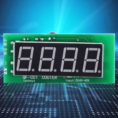 وحدة عداد رقمية مكونة من 4 أرقام QF-C04 DC4-40V شاشة LED حمراء مع وظيفة الذاكرة للعد الصناعي/اصنعها بنفسك المتوافقة مع مستشعر NPN in Kuwait