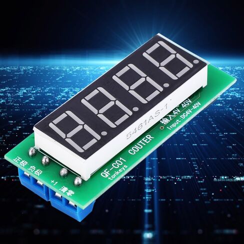وحدة عداد رقمية مكونة من 4 أرقام QF-C04 DC4-40V شاشة LED حمراء مع وظيفة الذاكرة للعد الصناعي/اصنعها بنفسك المتوافقة مع مستشعر NPN in Kuwait