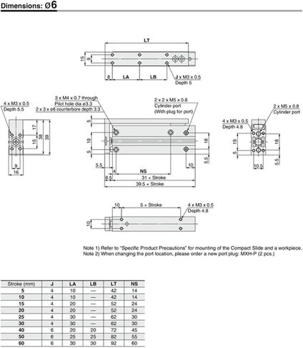 MXH6-5 MXH6-10 MXH6-15 MXH6-20 MXH 6-30 HLH 6-5 Precisio هوائي منزلق قضيب اسطوانة HLH6-30 نوع (6-25، MXH) in Kuwait