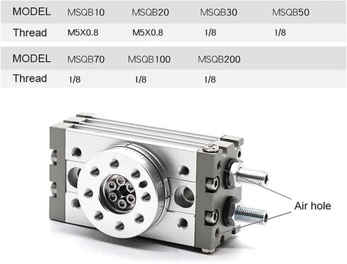 1pcs Pneumatic Rotary Table Cylinder Bolt Adjustment 90 Degrees 180 Degrees MSQB-10/20/30/50/70/100/200A(MSQB-100A) in Kuwait