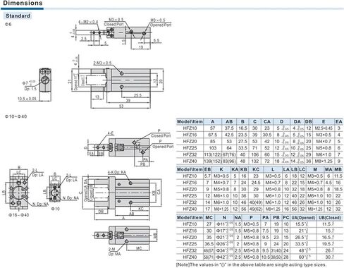 Parallel Style Pneumatic Air Gripper HFZ16 Cylinder Double Acting Gripper Cylinder(HFZ10) in Kuwait