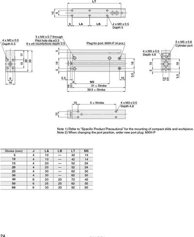 1 قطعة MXH/HLH السكك الحديدية اسطوانة MXH6 MXH10 MXH16 MXH20 الدقة اسطوانة هوائية الخطي الجانب السكك الحديدية قضيب توجيه اسطوانة MXH6-10 (السكتة الدماغية 5 مللي متر ، MXH20) in Kuwait