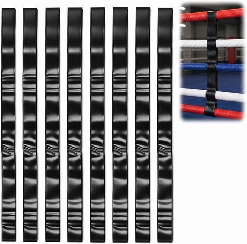 8 Pcs Boxing Ring Rope Spacers, PU Leather Two-Sided Ring Rope Separator Straps with Hook and Loop, Alignment Stabilizers for MMA Gym Training Equipment in Kuwait