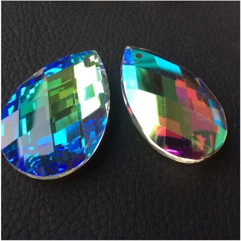 Hanging Crystals Prisms 100pcs 50MM Clear AB Crystal Hanging Pendents for Chandelier Parts Decoration Party Hangings Crystals for Decoration in Kuwait