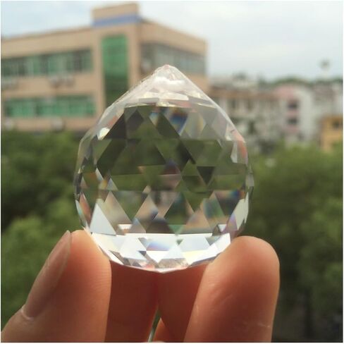 Hanging Crystals Prisms Clear 30mm K9 Crystal Faceted Ball Sparkle Sphere Pendant Home Decoration Hangings Crystals for Decoration in Kuwait