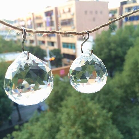Hanging Crystals Prisms Clear 30mm K9 Crystal Faceted Ball Sparkle Sphere Pendant Home Decoration Hangings Crystals for Decoration in Kuwait
