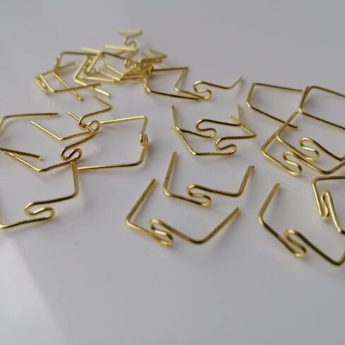 Hanging Crystals Prisms 600PCS Gold 14mm Twisted M Shaped Pin Connector Hook for Crystal Prisms Bead Chandelier Pendant Lamp Lighting Hanging Part Hangings Crystals for Decoration in Saudi Arabia