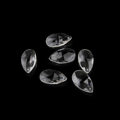 Hanging Crystals Prisms Crystal Plastic Teardrop Pendants 38mm 100pcs Faceted Prism Trimming Parts Hangings Crystals for Decoration in Saudi Arabia